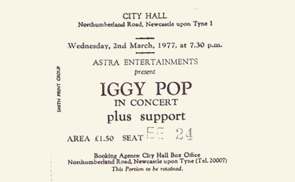 Iggy Pop ticket stub